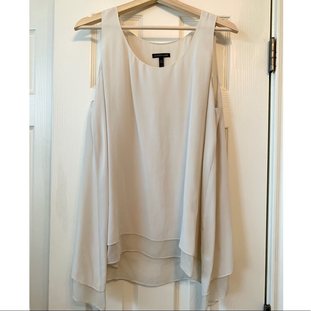 100% silk Eileen Fisher flowy tank